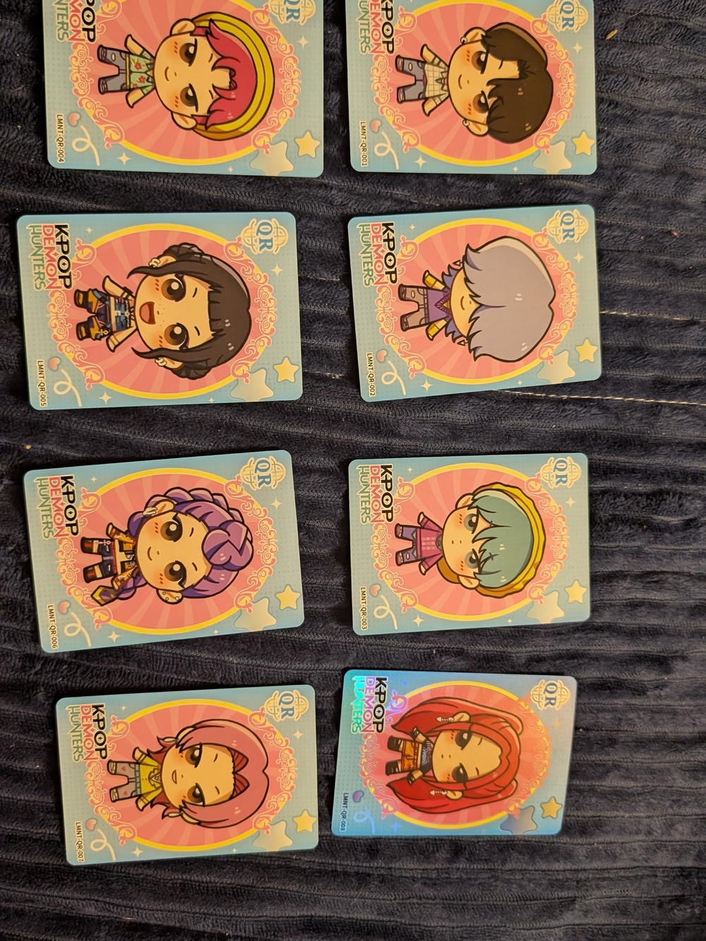 QR K-pop Demon Hunters Complete Set Trading Cards